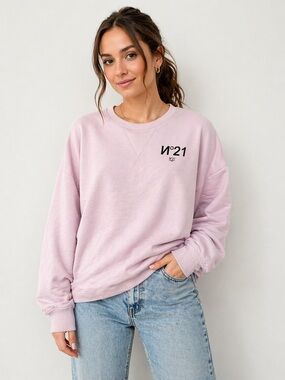 N°21 Light LAVENDER Logo Crewneck Sweatshirt Size M-L see measurements